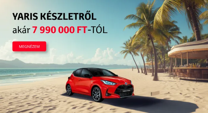 Toyota Yaris készletakció – amíg a készlet tart!